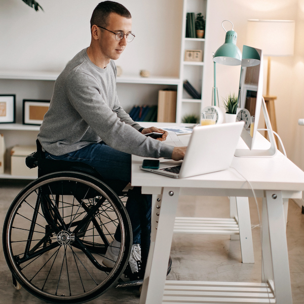 Person working at a desk