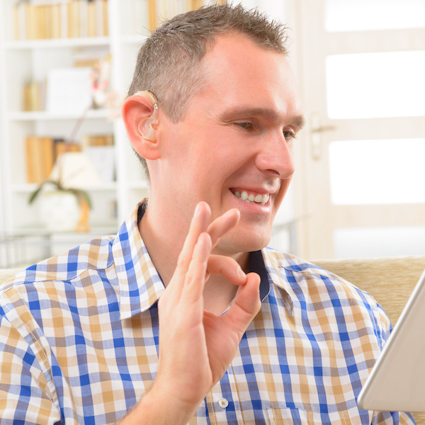 A person using American Sign Language